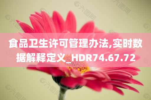 食品卫生许可管理办法,实时数据解释定义_HDR74.67.72