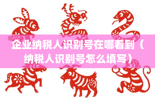 企业纳税人识别号在哪看到（纳税人识别号怎么填写）