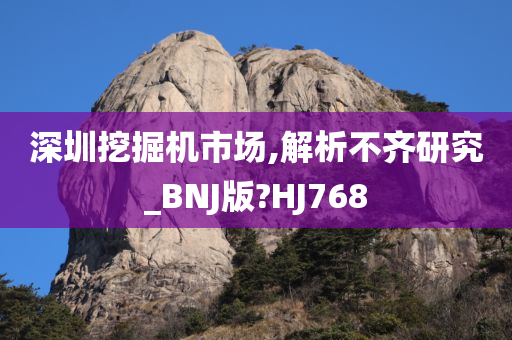 深圳挖掘机市场,解析不齐研究_BNJ版?HJ768