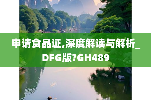 申请食品证,深度解读与解析_DFG版?GH489