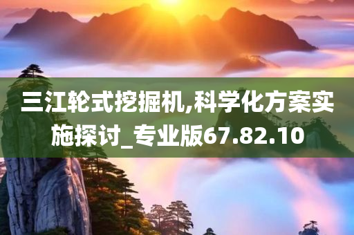 三江轮式挖掘机,科学化方案实施探讨_专业版67.82.10