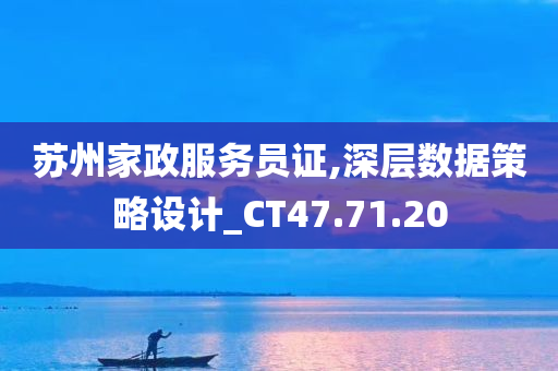 苏州家政服务员证,深层数据策略设计_CT47.71.20