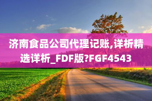 济南食品公司代理记账,详析精选详析_FDF版?FGF4543