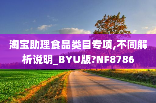 淘宝助理食品类目专项,不同解析说明_BYU版?NF8786