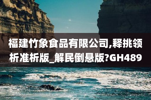 福建竹象食品有限公司,释挑领析准析版_解民倒悬版?GH489