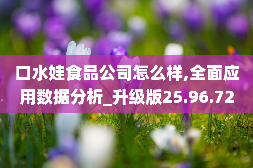 口水娃食品公司怎么样,全面应用数据分析_升级版25.96.72