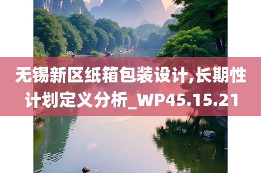 无锡新区纸箱包装设计,长期性计划定义分析_WP45.15.21