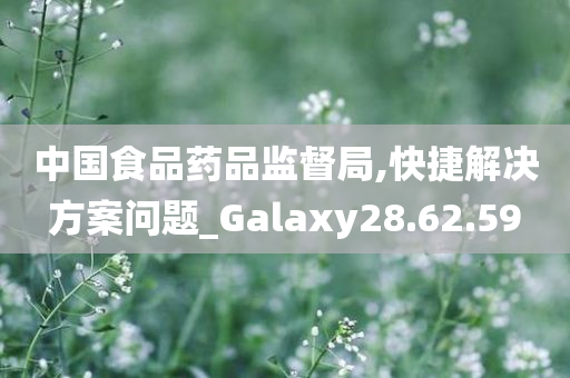 中国食品药品监督局,快捷解决方案问题_Galaxy28.62.59