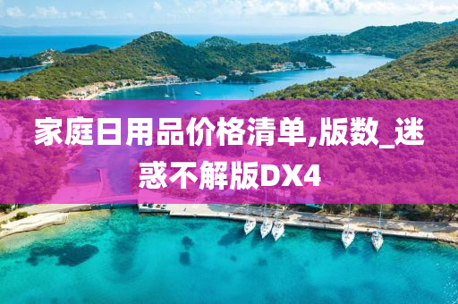 家庭日用品价格清单,版数_迷惑不解版DX4