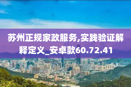 苏州正规家政服务,实践验证解释定义_安卓款60.72.41