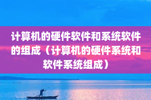 计算机的硬件软件和系统软件的组成（计算机的硬件系统和软件系统组成）