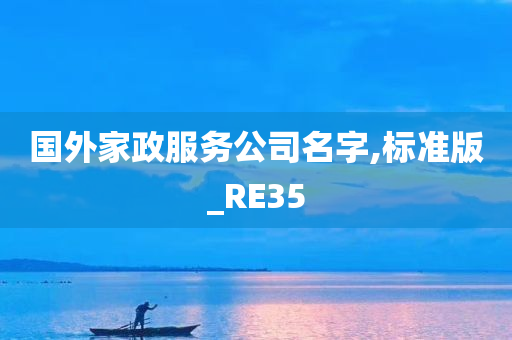 国外家政服务公司名字,标准版_RE35